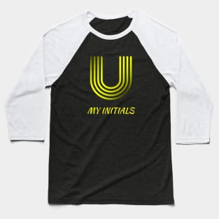 Letter U Initials Unique Name T-Shirt Baseball T-Shirt